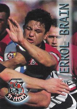 1996 Card Crazy Authentics NPC Rugby Union Superstars #16 Errol Brain Front